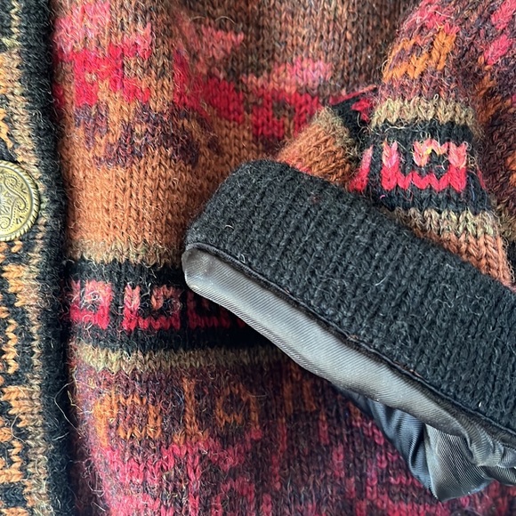 Coldwater Creek IceLanding design Knit Lining Jacket 100% Shetland Wool - Picture 7 of 8